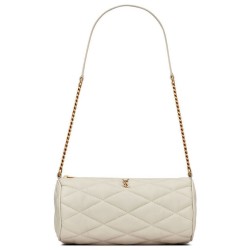 Fake YSL Saint Laurent Sade Mini Tube Bag In Quilted Lambskin Cream Replica