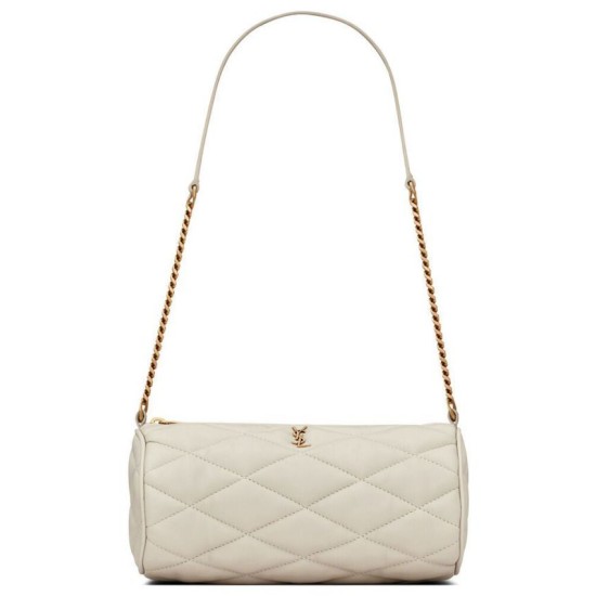 Fake YSL Saint Laurent Sade Mini Tube Bag In Quilted Lambskin Cream Replica