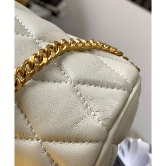Fake YSL Saint Laurent Sade Mini Tube Bag In Quilted Lambskin Cream Replica