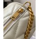 Fake YSL Saint Laurent Sade Mini Tube Bag In Quilted Lambskin Cream Replica