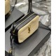 Replica YSL Saint Laurent Lou Camera Bag In Raffia And Leather Apricot