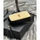 Replica YSL Saint Laurent Lou Camera Bag In Raffia And Leather Apricot
