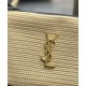 Replica YSL Saint Laurent Lou Camera Bag In Raffia And Leather Apricot
