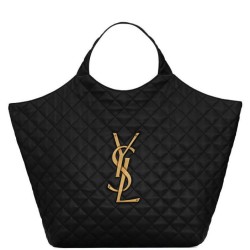 Replica YSL Saint Laurent Icare Maxi Shopping Bag In Quilted Lambskin Black