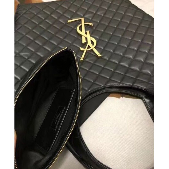 Replica YSL Saint Laurent Icare Maxi Shopping Bag In Quilted Lambskin Black
