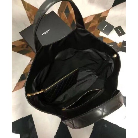 Replica YSL Saint Laurent Icare Maxi Shopping Bag In Quilted Lambskin Black