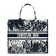 Replica Christian Dior Blue Palm Tree Toile de Jouy Embroidery Dark Blue