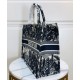 Replica Christian Dior Blue Palm Tree Toile de Jouy Embroidery Dark Blue