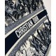 Replica Christian Dior Blue Palm Tree Toile de Jouy Embroidery Dark Blue