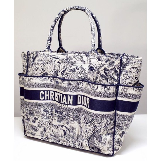 Replica Christian Dior Catherine Tote Dark Blue