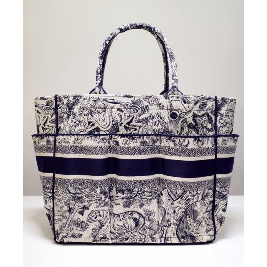 Replica Christian Dior Catherine Tote Dark Blue