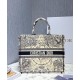 Fake Christian Dior Book Tote Multicolor Dior Around the World Embroidery Blue Replica