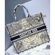 Fake Christian Dior Book Tote Multicolor Dior Around the World Embroidery Blue Replica