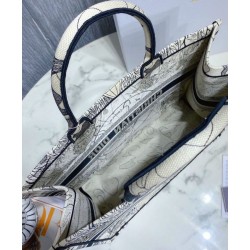 Fake Christian Dior Book Tote Multicolor Dior Around the World Embroidery Blue Replica Fake Christian Dior Book Tote Multicolor Dior Around the World Embroidery Blue Replica