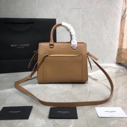 Replica YSL Saint Laurent East Side Smooth Leather Small Tote Bag 554116 Brown