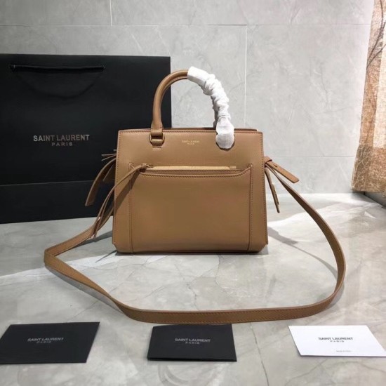 Replica YSL Saint Laurent East Side Smooth Leather Small Tote Bag 554116 Brown