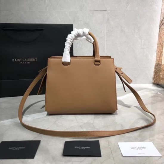 Replica YSL Saint Laurent East Side Smooth Leather Small Tote Bag 554116 Brown