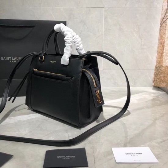 Replica YSL Saint Laurent East Side Smooth Leather Small Tote Bag 554116 Black