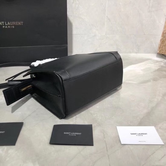 Replica YSL Saint Laurent East Side Smooth Leather Small Tote Bag 554116 Black