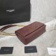 Fake YSL Saint Laurent Jamie Medium Carre Rive Gauche Flap Bag Dark Legion Red Replica