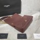 Fake YSL Saint Laurent Jamie Medium Carre Rive Gauche Flap Bag Dark Legion Red Replica