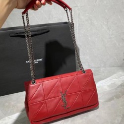 Replica YSL Saint Laurent Jamie Medium Carre Rive Gauche Flap Bag Red