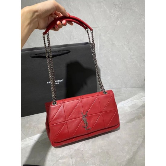 Replica YSL Saint Laurent Jamie Medium Carre Rive Gauche Flap Bag Red