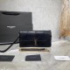 Fake YSL Saint Laurent Jamie Medium Carre Rive Gauche Flap Bag Black Replica