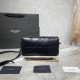 Fake YSL Saint Laurent Jamie Medium Carre Rive Gauche Flap Bag Black Replica