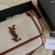 Fake YSL Saint Laurent Niki Medium Linen Bag Brown Replica Replica YSL Saint Laurent Niki Medium Linen Bag Brown
