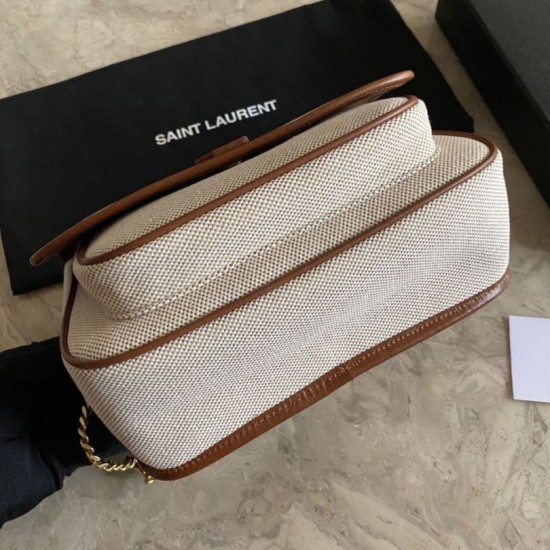 Fake YSL Saint Laurent Niki Medium Linen Bag Brown Replica Replica YSL Saint Laurent Niki Medium Linen Bag Brown