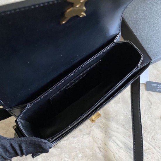 Replica YSL Saint Laurent Solferino Medium Monogram Satchel Bag Black Replica YSL Saint Laurent Solferino Medium Monogram Satchel Bag Black