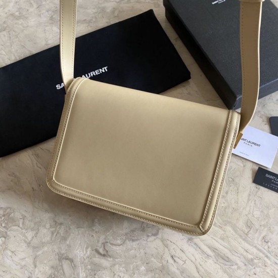 Fake YSL Saint Laurent Solferino Medium Monogram Satchel Bag Apricot Replica