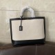 Replica YSL Saint Laurent Shopping Tag Bag White /Black