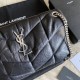 Fake YSL Saint Laurent Loulou Puffer Medium Bag Quilted Wrinkly Matte Leather Black Replica