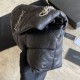 Fake YSL Saint Laurent Loulou Puffer Medium Bag Quilted Wrinkly Matte Leather Black Replica