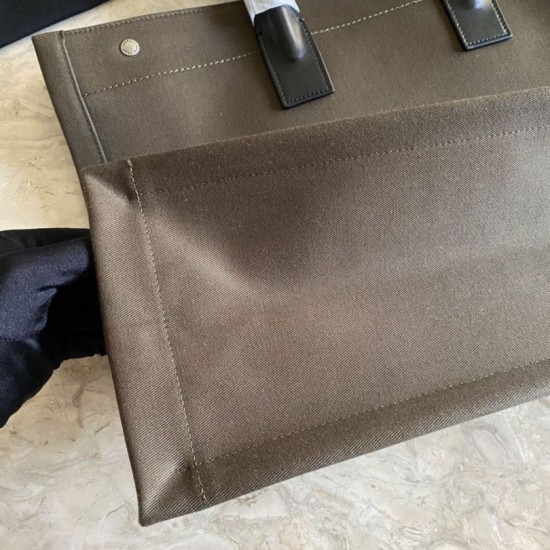 Replica YSL Saint Laurent Rive Gauche Tote Bag Coffee