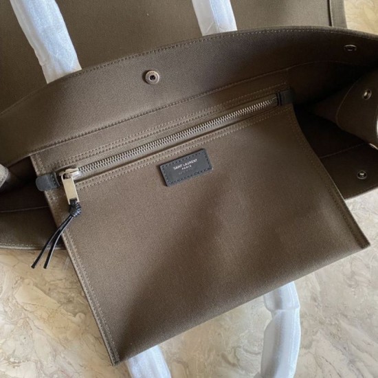 Replica YSL Saint Laurent Rive Gauche Tote Bag Coffee