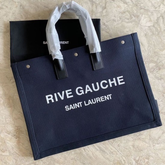 Fake YSL Saint Laurent Rive Gauche Tote Bag Black Replica