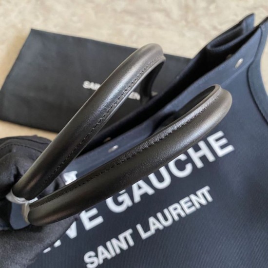 Fake YSL Saint Laurent Rive Gauche Tote Bag Black Replica