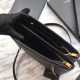 Fake YSL Saint Laurent Grain Embossed Shopping Handbag Black Replica