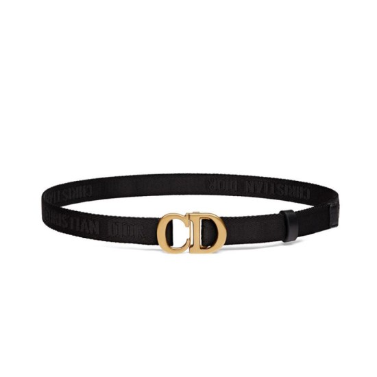 Replica Christian Dior Women Saddle Nylon Belt Black