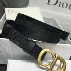Replica Christian Dior Women Saddle Nylon Belt Black Replica Christian Dior Women Saddle Nylon Belt Black