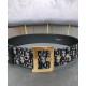 Fake Christian Dior Women Diorquake Dior Oblique Belt Dark Blue Replica