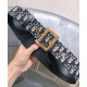 Fake Christian Dior Women Diorquake Dior Oblique Belt Dark Blue Replica