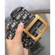 Fake Christian Dior Women Diorquake Dior Oblique Belt Dark Blue Replica