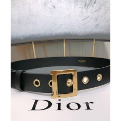 Fake Christian Dior Women Diorquake Calfskin Belt Black Replica