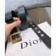 Fake Christian Dior Women Diorquake Calfskin Belt Black Replica