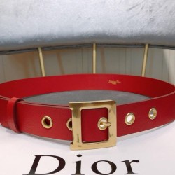 Replica Christian Dior Women Diorquake Calfskin Belt Red Replica Christian Dior Women Diorquake Calfskin Belt Red