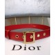 Replica Christian Dior Women Diorquake Calfskin Belt Red
